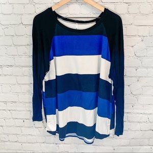 2X Raglan Cool Melon Stripe Tee